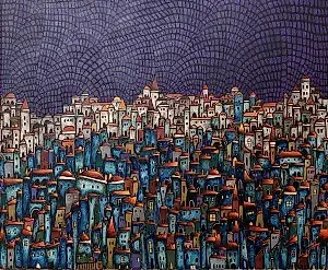 BİNNUR YÜCEBAŞ RUOCCO tarafından 2025 yılında 50x60 cm ölçülerinde Tuval üzeri yağlı boya tekniği ile yapılmıştır.