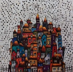 BİNNUR YÜCEBAŞ RUOCCO tarafından 2024 yılında 40x40 cm ölçülerinde Tuval üzeri yağlı boya tekniği ile yapılmıştır.