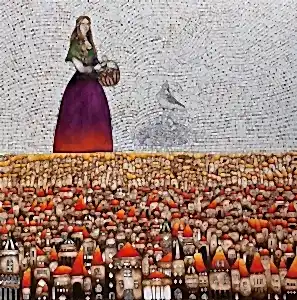 BİNNUR YÜCEBAŞ RUOCCO tarafından 2023 yılında 100x100 cm ölçülerinde Tuval üzeri yağlı&nbsp;boya tekniği ile yapılmıştır.