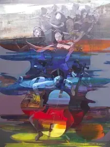 HAKAN ERASLAN tarafından 2016 yılında 120x90 cm ölçülerinde Tuval üzeri akrilik boya tekniği ile yapılmıştır.