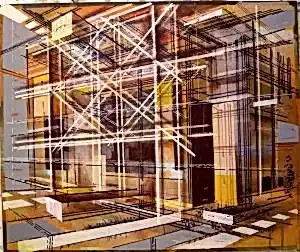 AYHAN ÇETİN tarafından 2012 yılında 100x120 cm ölçülerinde Tuval üzeri karışık teknik tekniği ile yapılmıştır.