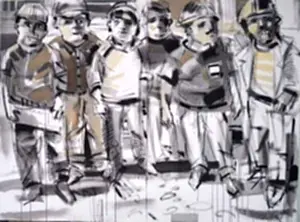 AYHAN ÇETİN tarafından 2012 yılında 150x200 cm ölçülerinde Tuval üzeri akrilik boya tekniği ile yapılmıştır.