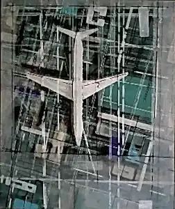 AYHAN ÇETİN tarafından 2013 yılında 110x90 cm ölçülerinde Tuval üzeri akrilik boya tekniği ile yapılmıştır.