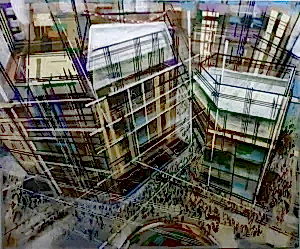 AYHAN ÇETİN tarafından 2013 yılında 90x110 cm ölçülerinde Tuval üzeri karışık teknik tekniği ile yapılmıştır.