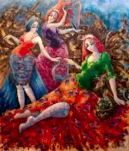 DERYA YILDIZ tarafından 2020 yılında 100x85 cm ölçülerinde Tuval üzeri yağlı boya tekniği ile yapılmıştır.