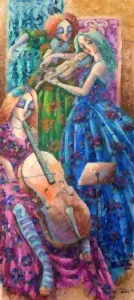 DERYA YILDIZ tarafından 2019 yılında 70x30 cm ölçülerinde Tuval üzeri yağlı boya tekniği ile yapılmıştır.