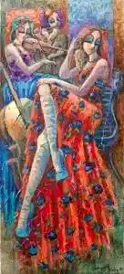 DERYA YILDIZ tarafından 2019 yılında 70x30 cm ölçülerinde Tuval üzeri yağlı boya tekniği ile yapılmıştır.