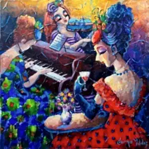 DERYA YILDIZ tarafından 2020 yılında 30x30 cm ölçülerinde Tuval üzeri yağlı boya tekniği ile yapılmıştır.