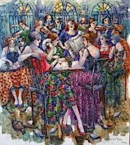 DERYA YILDIZ tarafından 2024 yılında 90x80 cm ölçülerinde Tuval üzeri yağlı boya tekniği ile yapılmıştır.