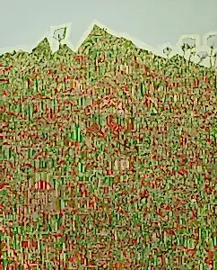 DEVRİM ERBİL tarafından 2023 yılında 170x140 cm ölçülerinde Tuval üzeri yağlı boya tekniği ile yapılmıştır.