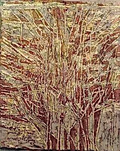 DEVRİM ERBİL tarafından 2022 yılında 120x100 cm ölçülerinde Batik tekniği ile yapılmıştır.