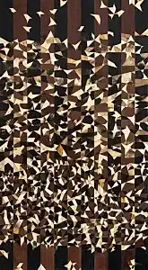 DEVRİM ERBİL tarafından 200x110 cm ölçülerinde Abanoz Kemik Marküteri tekniği ile yapılmıştır.