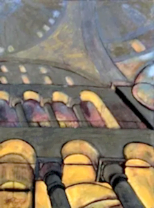 EROL EVGİN tarafından 2006 yılında 150x120 cm ölçülerinde Tuval üzeri yağlı boya tekniği ile yapılmıştır.