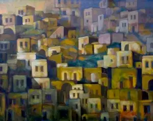 EROL EVGİN tarafından 2004 yılında 120x150 cm ölçülerinde Tuval üzeri yağlı boya tekniği ile yapılmıştır.