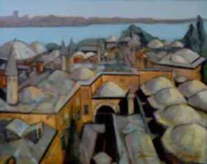 EROL EVGİN tarafından 2003 yılında 80x100 cm ölçülerinde Tuval üzeri yağlı boya tekniği ile yapılmıştır.