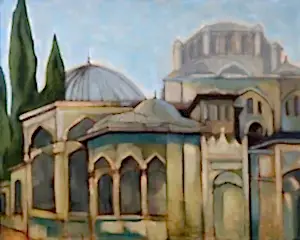 EROL EVGİN tarafından 2023 yılında 80x100 cm ölçülerinde Tuval üzeri yağlı boya tekniği ile yapılmıştır.