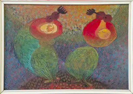 İBRAHİM BALABAN tarafından 1968 yılında 53x75 cm ölçülerinde Kontraplak üzeri yağlı boya tekniği ile yapılmıştır.