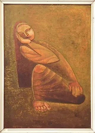 İBRAHİM BALABAN tarafından 1967 yılında 70x50 cm ölçülerinde Kontraplak üzeri yağlı boya ve kazıma tekniği ile yapılmıştır.