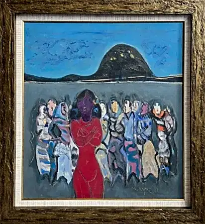 MUSTAFA AYAZ tarafından 1981 yılında 59x54 cm ölçülerinde Tuval üzeri yağlı boya tekniği ile yapılmıştır.