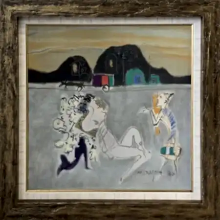 MUSTAFA AYAZ tarafından 1980 yılında 45x45 cm ölçülerinde Tuval üzeri yağlı boya tekniği ile yapılmıştır.