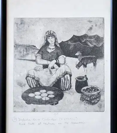 TURGUT ZAİM tarafından 31x27,5 cm ölçülerinde Gravür tekniği ile yapılmıştır.