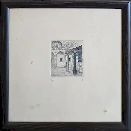 TURGUT ZAİM tarafından 24x24 cm ölçülerinde Gravür (Ed. 16/20) tekniği ile yapılmıştır.