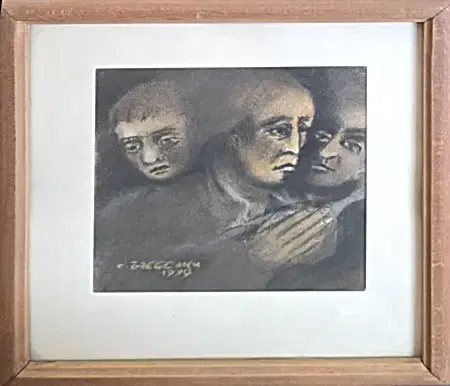 CİHAT ÖZEGEMEN tarafından 1979 yılında 24x28 cm ölçülerinde Kağıt üzeri pastel boya tekniği ile yapılmıştır.