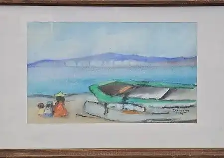 TUNCAY BETİL tarafından 1984 yılında 24x34 cm ölçülerinde Kağıt üzeri karışık teknik tekniği ile yapılmıştır.