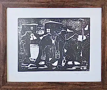 NEVZAT AKORAL tarafından 31.5x37.5 cm ölçülerinde Gravür (sanatçı baskısı) tekniği ile yapılmıştır.