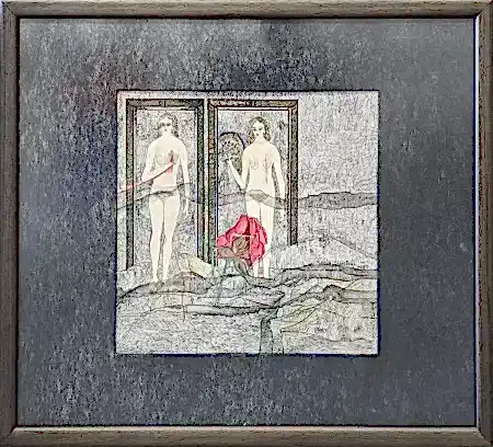 SABİHA ERENGÖNÜL tarafından 1978 yılında 29x32 cm ölçülerinde Kağıt üzeri karışık teknik tekniği ile yapılmıştır.