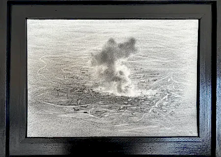 SALİH ÇAKAR tarafından 2026 yılında 25x35 cm ölçülerinde Kağıt üzeri karışık teknik tekniği ile yapılmıştır.