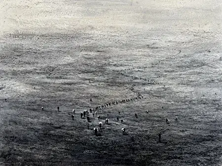 SALİH ÇAKAR tarafından 2026 yılında 60x80 cm ölçülerinde Tuval üzeri karışık teknik tekniği ile yapılmıştır.