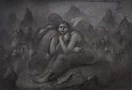 SERTAP YEĞİN tarafından 2025 yılında 29x42 cm ölçülerinde Kağıt üzeri füzen tekniği ile yapılmıştır.