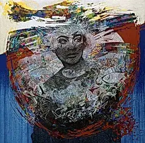 ENGİN KORKMAZ tarafından 2017 yılında 90x90 cm ölçülerinde Tuval üzeri akrilik boya tekniği ile yapılmıştır.