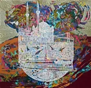 ENGİN KORKMAZ tarafından 2017 yılında 40x40 cm ölçülerinde Tuval üzeri akrilik boya tekniği ile yapılmıştır.