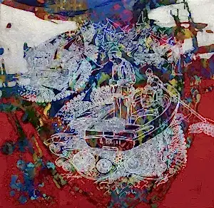 ENGİN KORKMAZ tarafından 2017 yılında 40x40 cm ölçülerinde Tuval üzeri akrilik boya tekniği ile yapılmıştır.