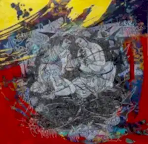 ENGİN KORKMAZ tarafından 2017 yılında 40x40 cm ölçülerinde Tuval üzeri akrilik boya tekniği ile yapılmıştır.