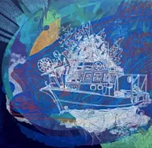 ENGİN KORKMAZ tarafından 2017 yılında 40x40 cm ölçülerinde Tuval üzeri akrilik boya tekniği ile yapılmıştır.