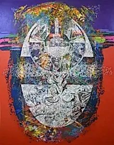 ENGİN KORKMAZ tarafından 2014 yılında 180x140 cm ölçülerinde Tuval üzeri akrilik boya tekniği ile yapılmıştır.