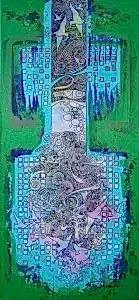 ENGİN KORKMAZ tarafından 2014 yılında 67x29 cm ölçülerinde Tuval üzeri akrilik boya tekniği ile yapılmıştır.