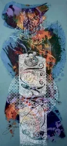 ENGİN KORKMAZ tarafından 2014 yılında 67x29 cm ölçülerinde Tuval üzeri akrilik boya tekniği ile yapılmıştır.