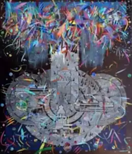 ENGİN KORKMAZ tarafından 2023 yılında 140x120 cm ölçülerinde Tuval üzeri akrilik boya tekniği ile yapılmıştır.