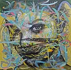 ENGİN KORKMAZ tarafından 2020 yılında 115x115 cm ölçülerinde Tuval üzeri akrilik boya tekniği ile yapılmıştır.