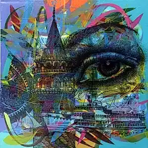 ENGİN KORKMAZ tarafından 2020 yılında 40x40 cm ölçülerinde Tuval üzeri akrilik boya tekniği ile yapılmıştır.