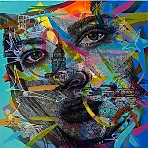 ENGİN KORKMAZ tarafından 2020 yılında 40x40 cm ölçülerinde Tuval üzeri akrilik boya tekniği ile yapılmıştır.