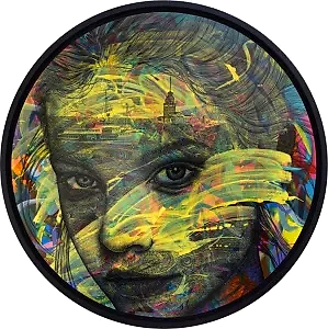 ENGİN KORKMAZ tarafından 2021 yılında 104x104 cm ölçülerinde Tuval üzeri akrilik boya tekniği ile yapılmıştır.