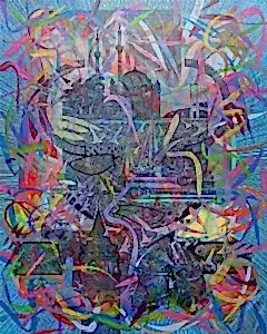 ENGİN KORKMAZ tarafından 2023 yılında 100x80 cm ölçülerinde Tuval üzeri akrilik boya tekniği ile yapılmıştır.