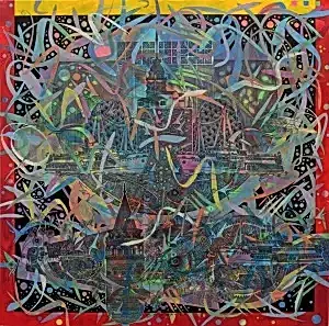 ENGİN KORKMAZ tarafından 2023 yılında 90x90 cm ölçülerinde Tuval üzeri akrilik boya tekniği ile yapılmıştır.