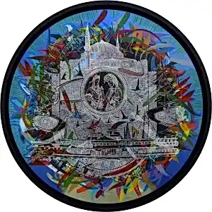 ENGİN KORKMAZ tarafından 2021 yılında 84x84 cm ölçülerinde Tuval üzeri akrilik boya tekniği ile yapılmıştır.