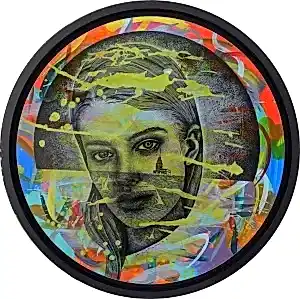 ENGİN KORKMAZ tarafından 2021 yılında 68x68 cm ölçülerinde Tuval üzeri akrilik boya tekniği ile yapılmıştır.